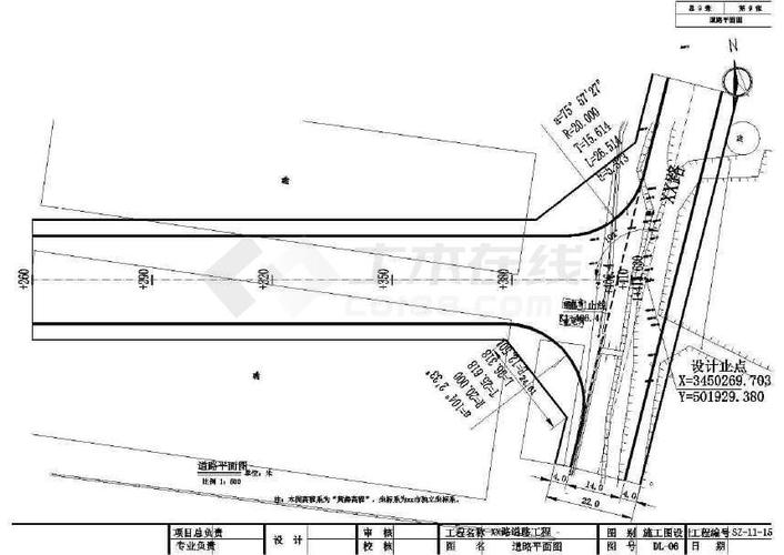 【四川】城市次干道道路工程施工圖設計